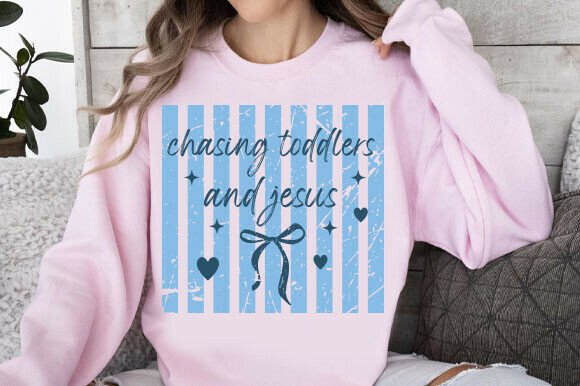 Chasing Jesus and Toddlers SVG T-Shirt Designs