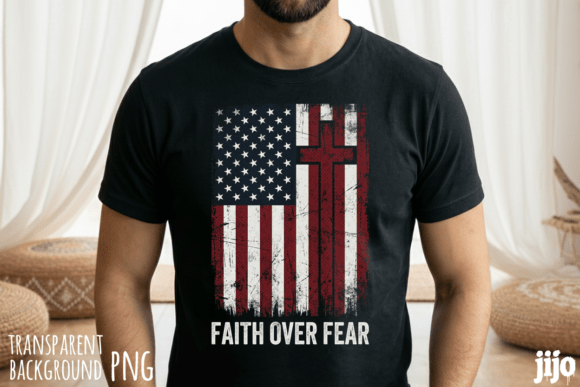Christian USA Flag Faith PNG T-Shirt Designs
