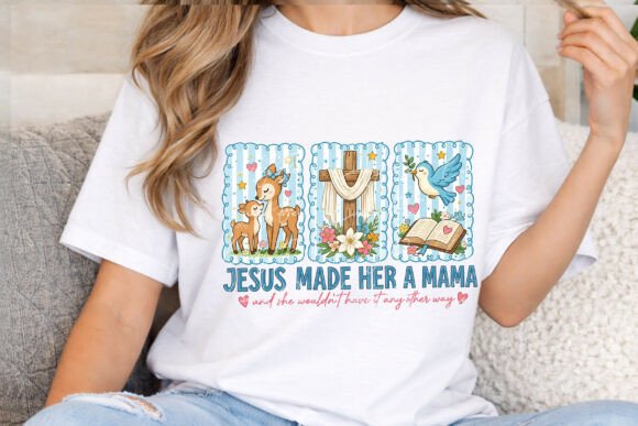 Colorful Christian Motherhood Design T-Shirt Designs