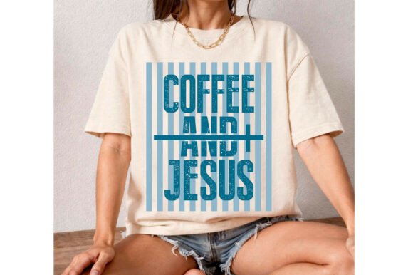 Coquette Coffee and Jesus PNG for T-Shirt Designs