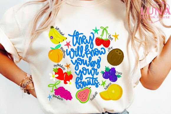 Fruits of the Spirit Christian PNG for T-Shirt Designs