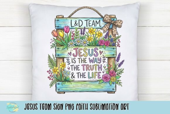 Jesus Team Sign PNG Faith Sublimation Art for T-Shirt Designs
