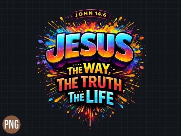 Jesus Way Truth Life PNG for T-Shirt Designs