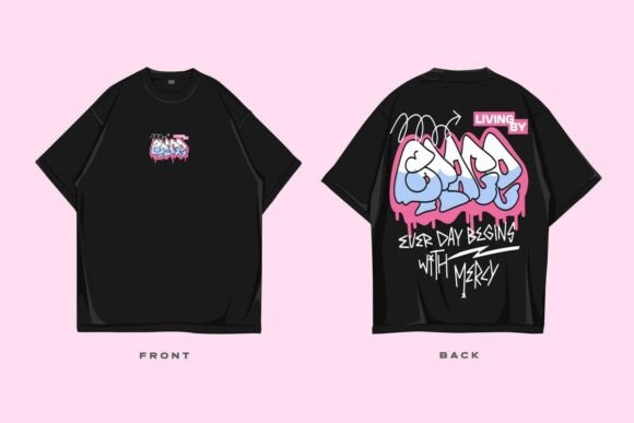 Living by Grace Christian Graffiti Tee & T-Shirt Designs