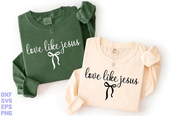 Love Like Jesus Coquette Bow SVG PNG