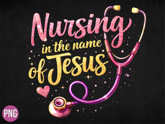 Nursing in the Name of Jesus PNG T-Shirt Designs