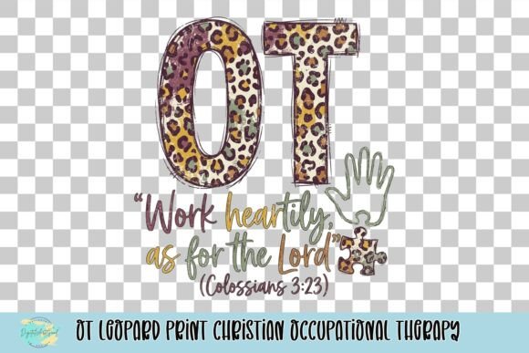 OT Leopard Print Christian Occupational Therapy T-Shirt Designs
