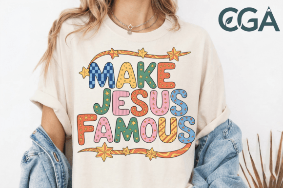 Retro Make Jesus Famous PNG T-Shirt Designs
