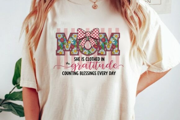 Striped Mom PNG Christian Mothers Day T-Shirt Designs
