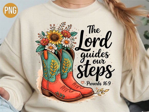 The Lord Guides Steps Boots Christian PN T-Shirt Designs