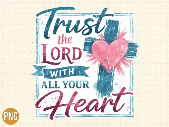 Trust the Lord Christian Cross PNG — T-Shirt Designs